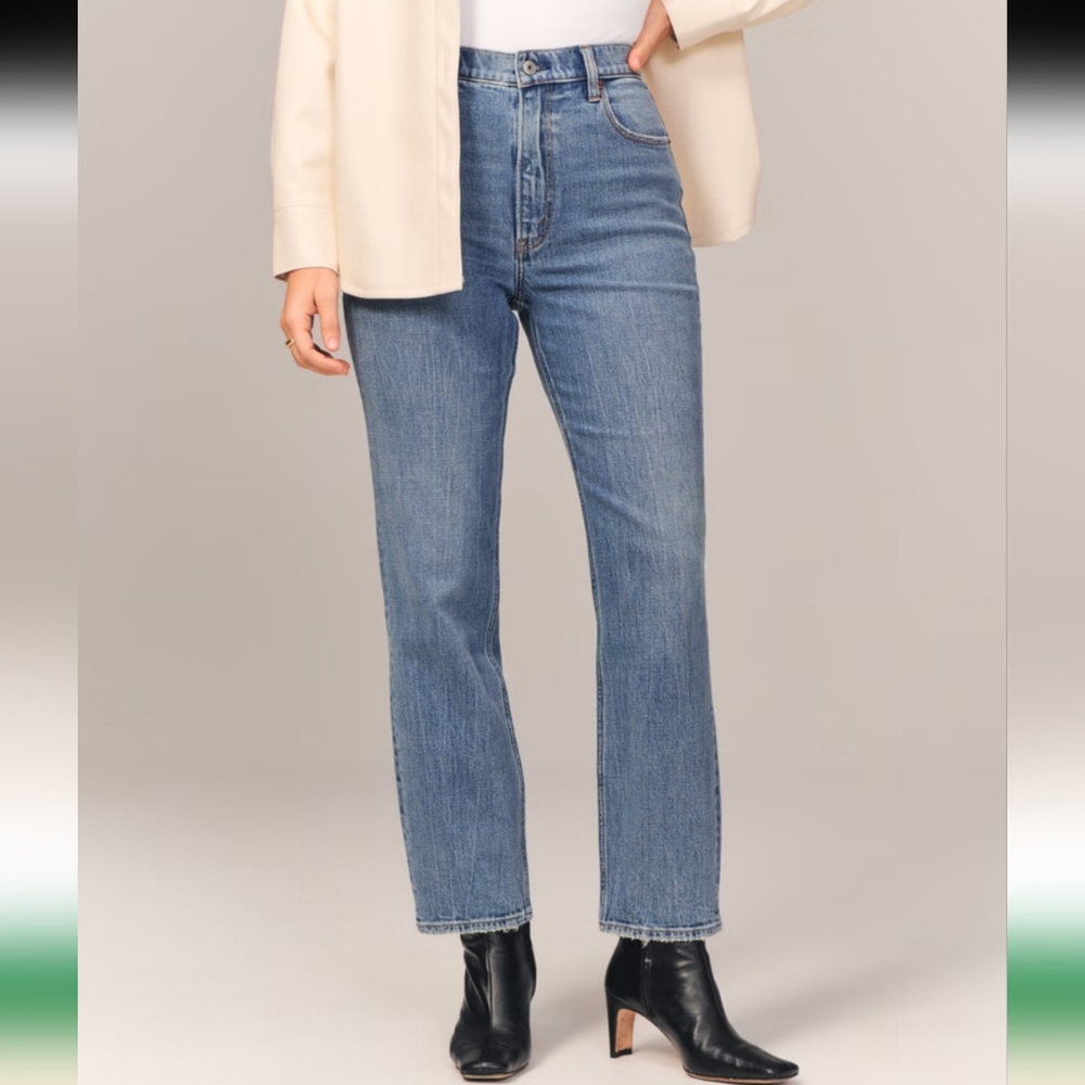 Abercrombie & Fitch Blue Straight Leg Jeans